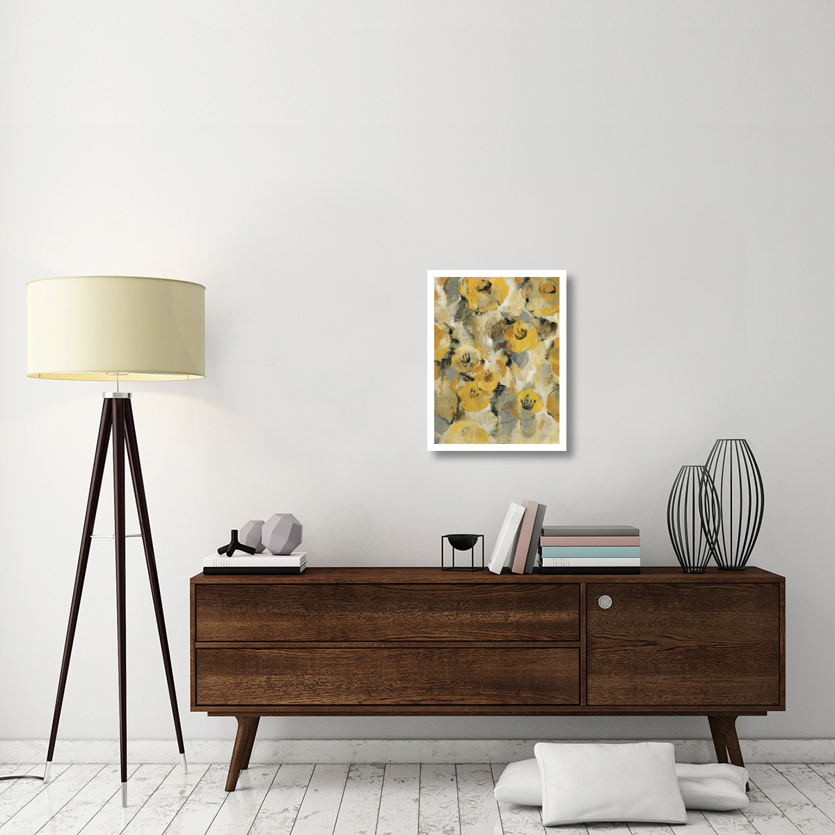 Yellow Floral II -Paper Art-20&quotx26"