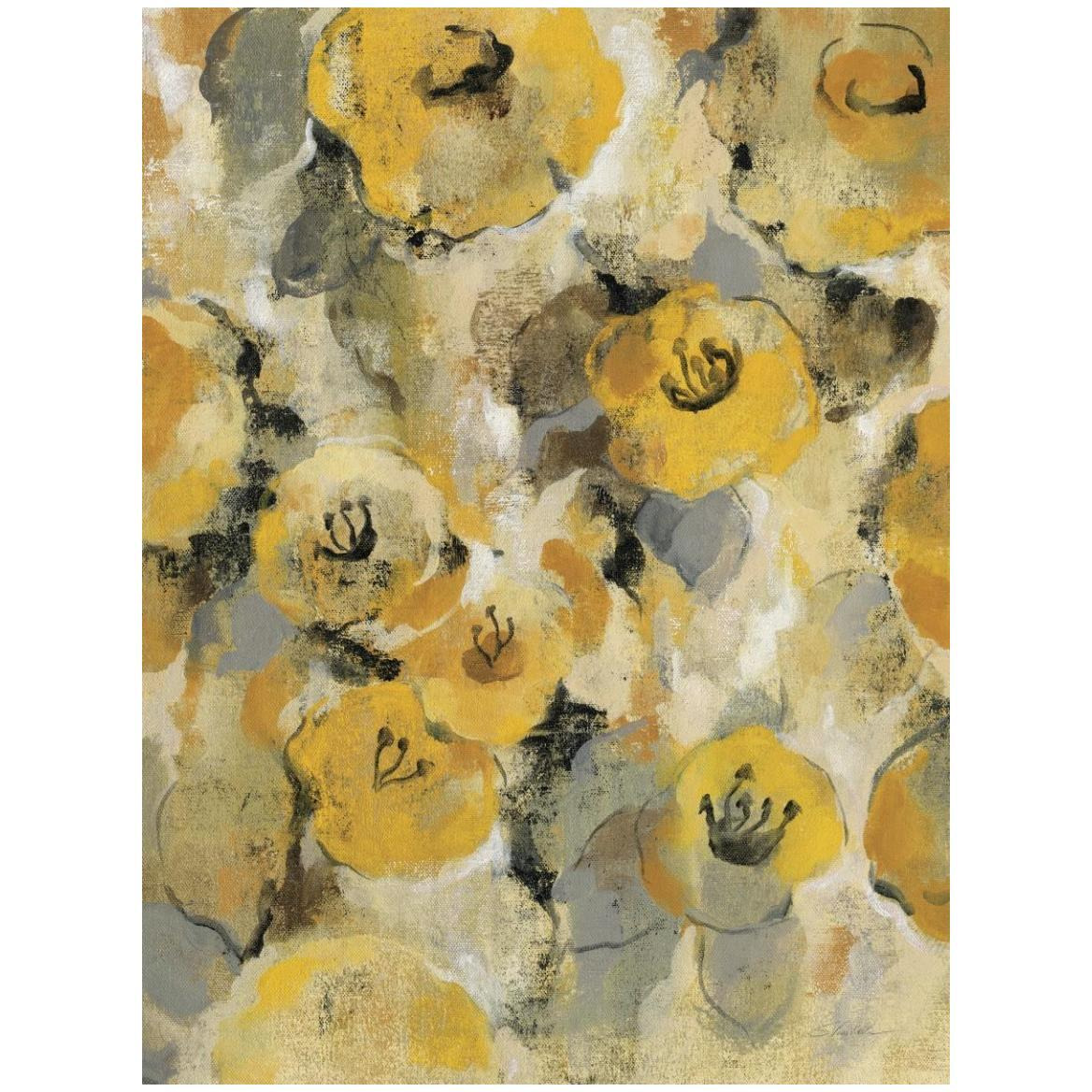 Yellow Floral II -Paper Art-38&quotx50"