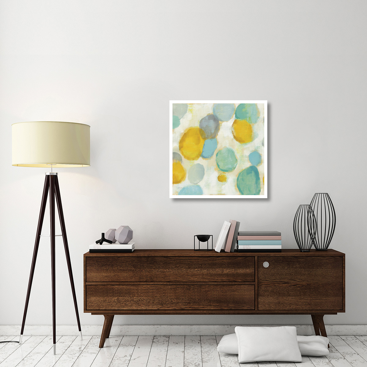 Painted Pebbles II -Paper Art-32&quotx32"