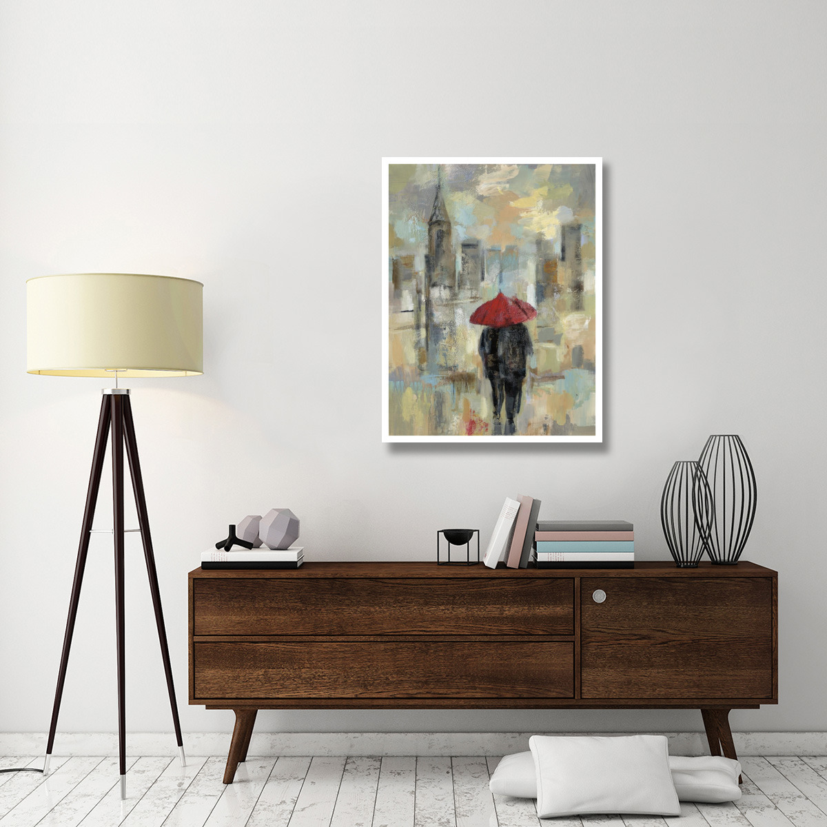 Rain in the City I -Paper Art-32&quotx42"