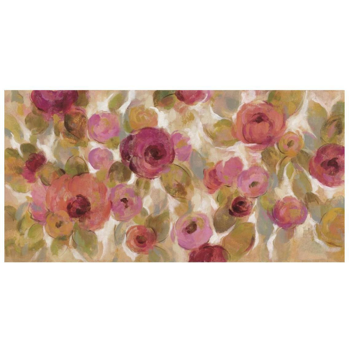 Glorious Pink Floral I -Paper Art-26&quotx14"