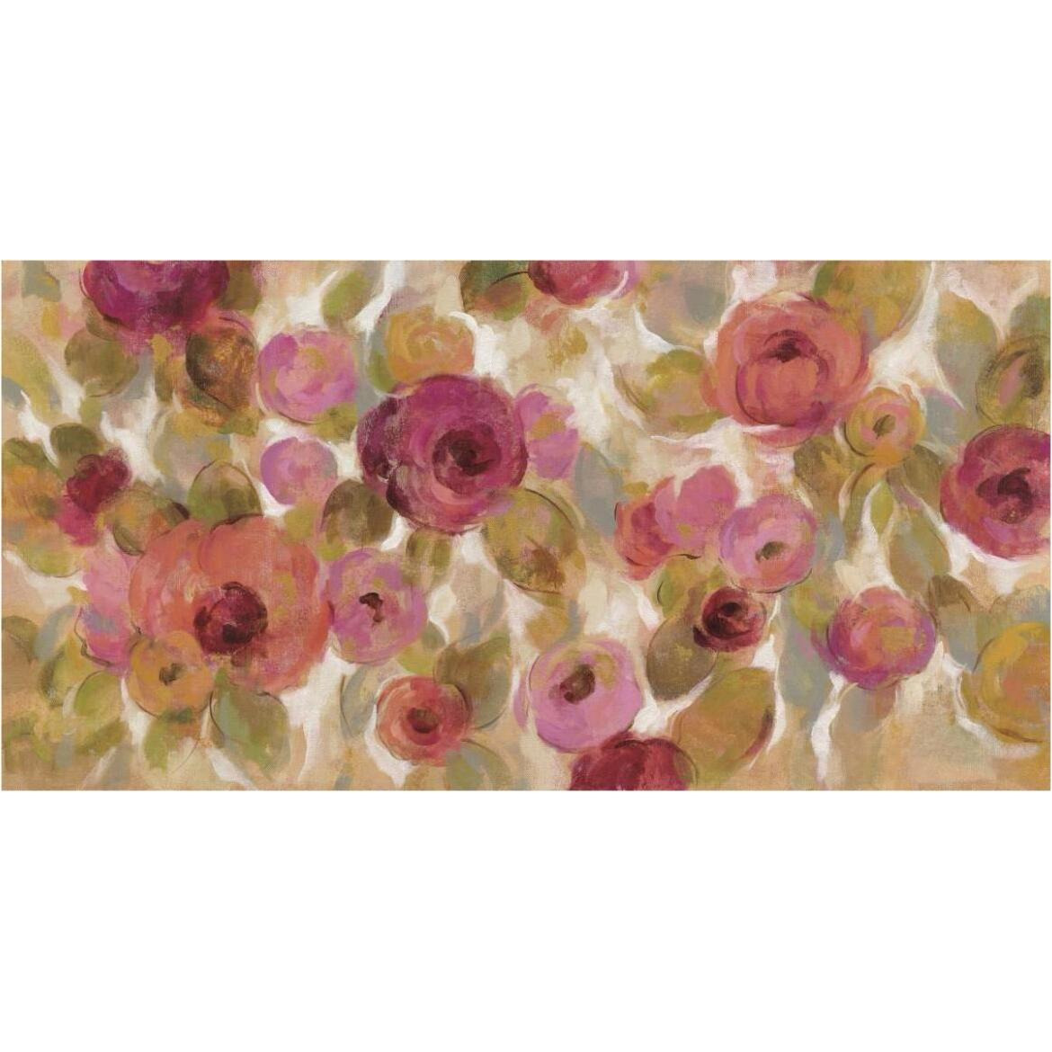 Glorious Pink Floral I -Paper Art-74&quotx38"