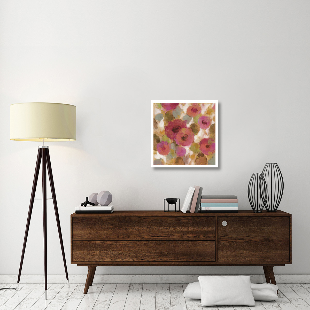 Glorious Pink Floral II -Paper Art-26&quotx26"