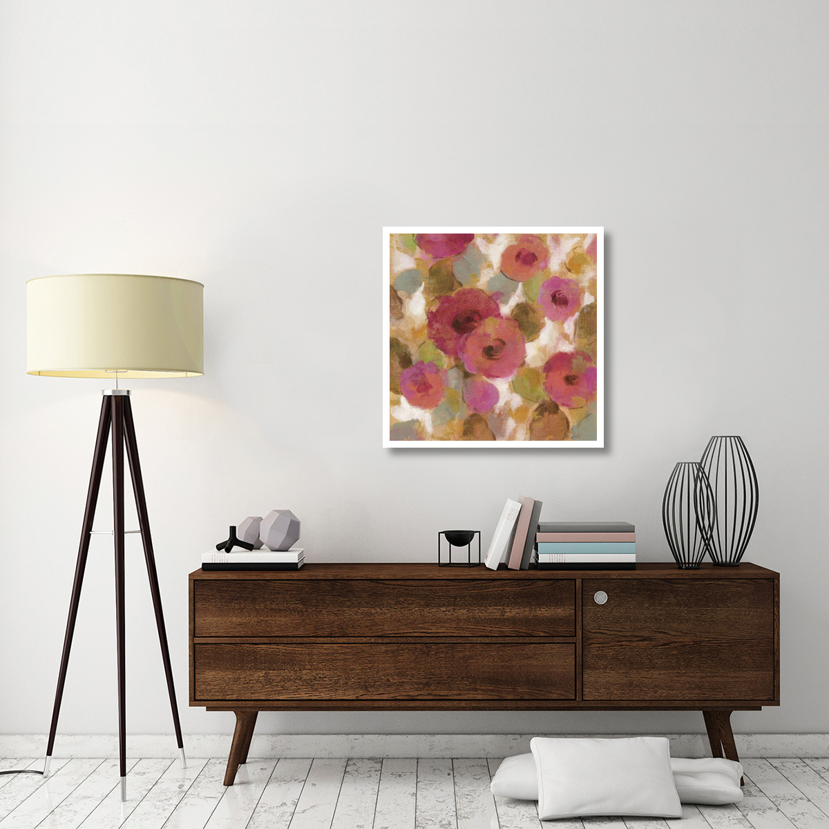 Glorious Pink Floral II -Paper Art-32&quotx32"