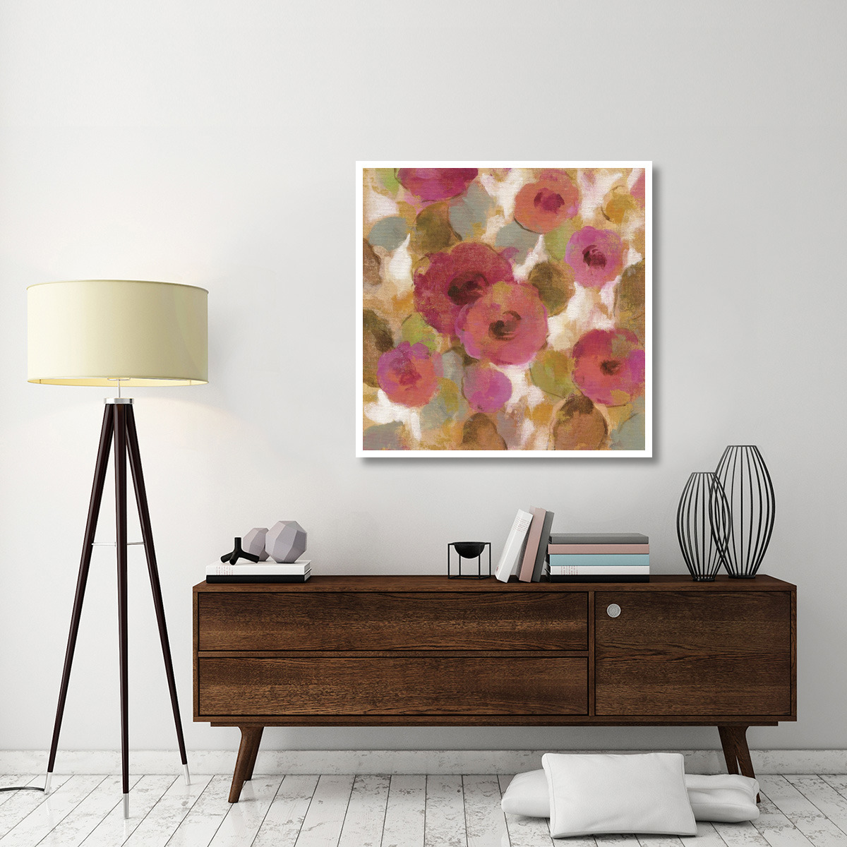 Glorious Pink Floral II -Paper Art-42&quotx42"