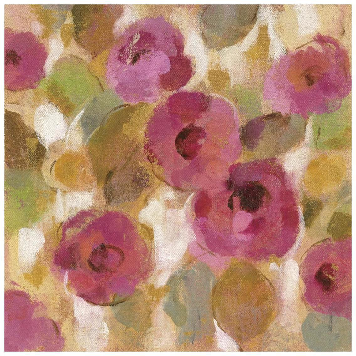 Glorious Pink Floral III -Paper Art-26&quotx26"