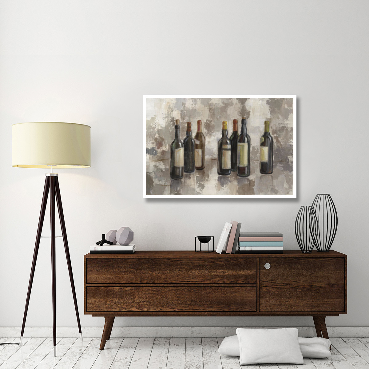 Vino Marsala no Words Gray -Paper Art-50&quotx34"