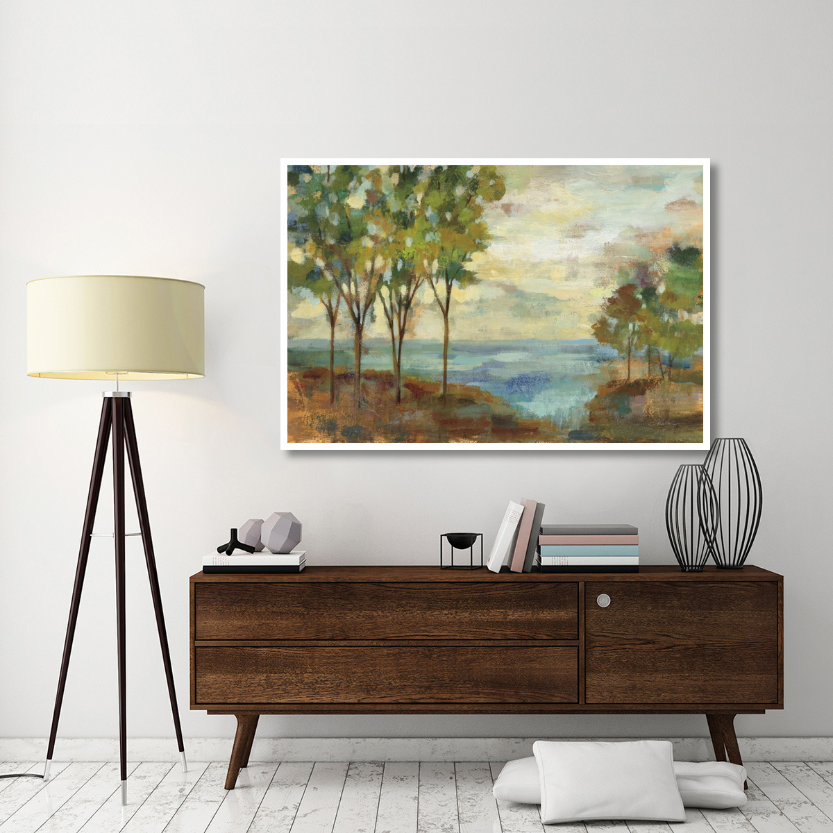View of the Lake -Paper Art-62&quotx42"