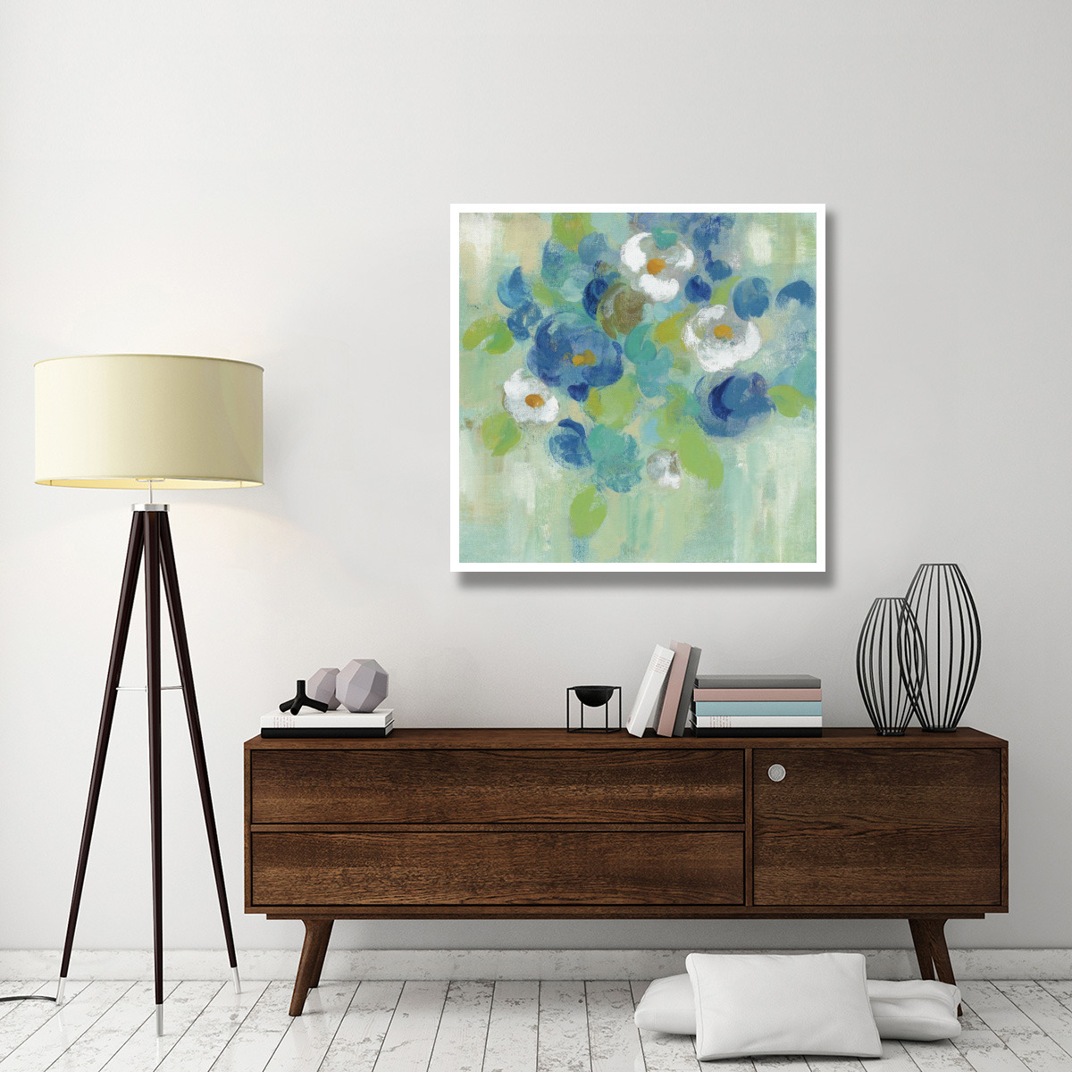Spring Aroma III White Flowers -Paper Art-42&quotx42"