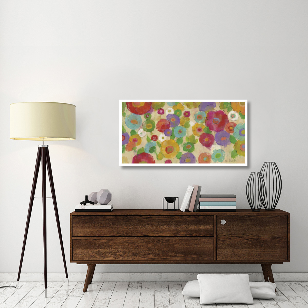 Bohemian Bouquet I -Paper Art-50&quotx26"