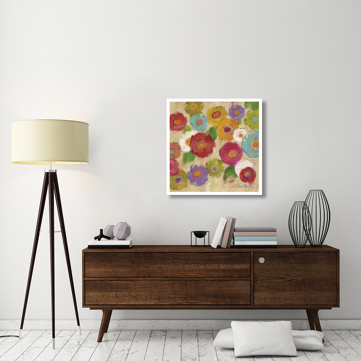 Bohemian Bouquet III -Paper Art-32&quotx32"