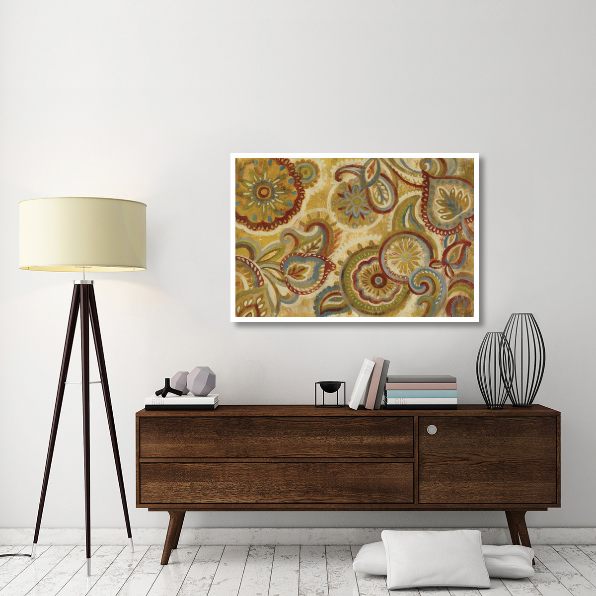 Mandala and Paisley -Paper Art-50&quotx34"