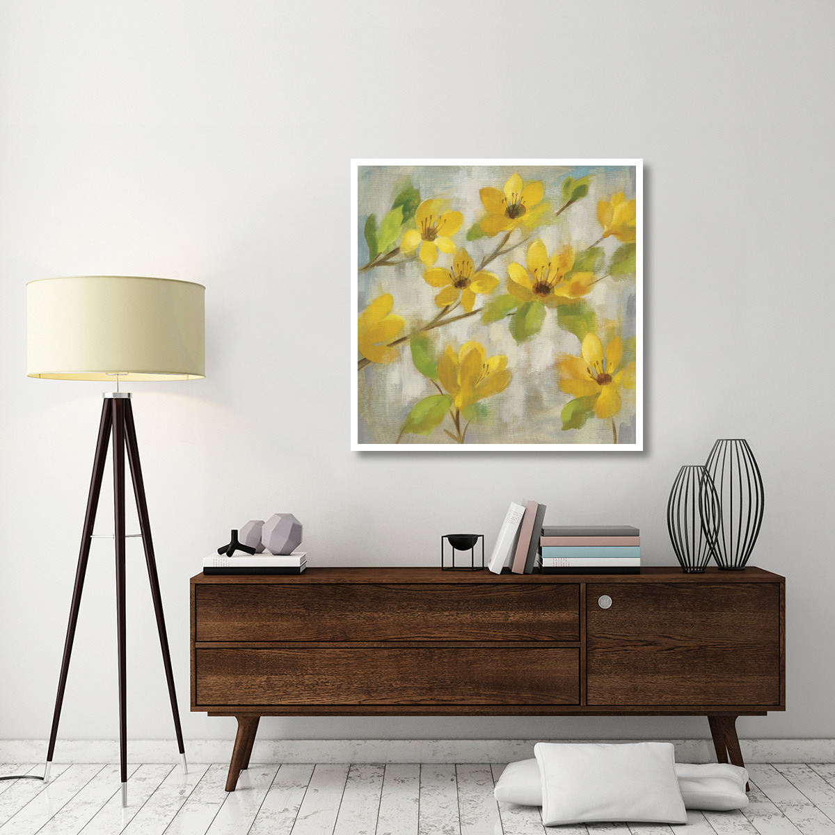Golden Bloom II -Paper Art-42&quotx42"
