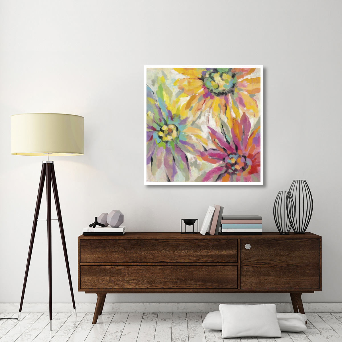Abstracted Petals I -Paper Art-42&quotx42"