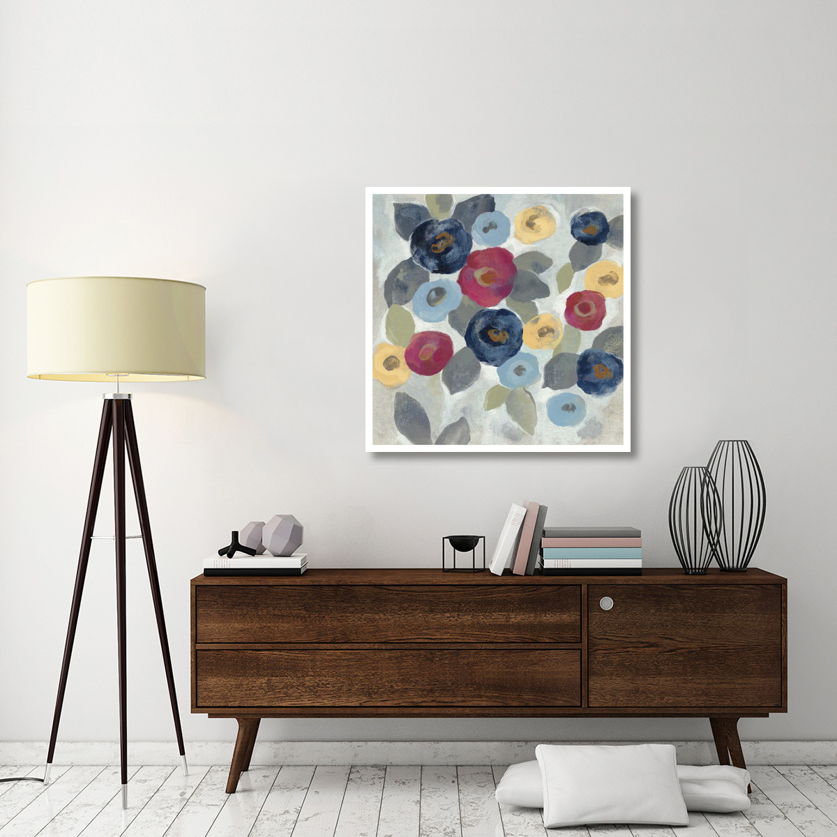 Winter Flowers III -Paper Art-38&quotx38"