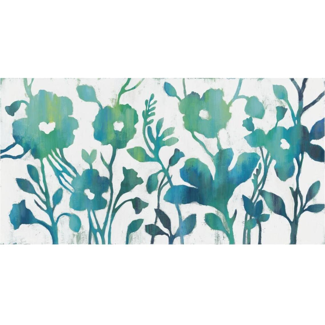 Teal Trio I on White -Paper Art-38&quotx20"