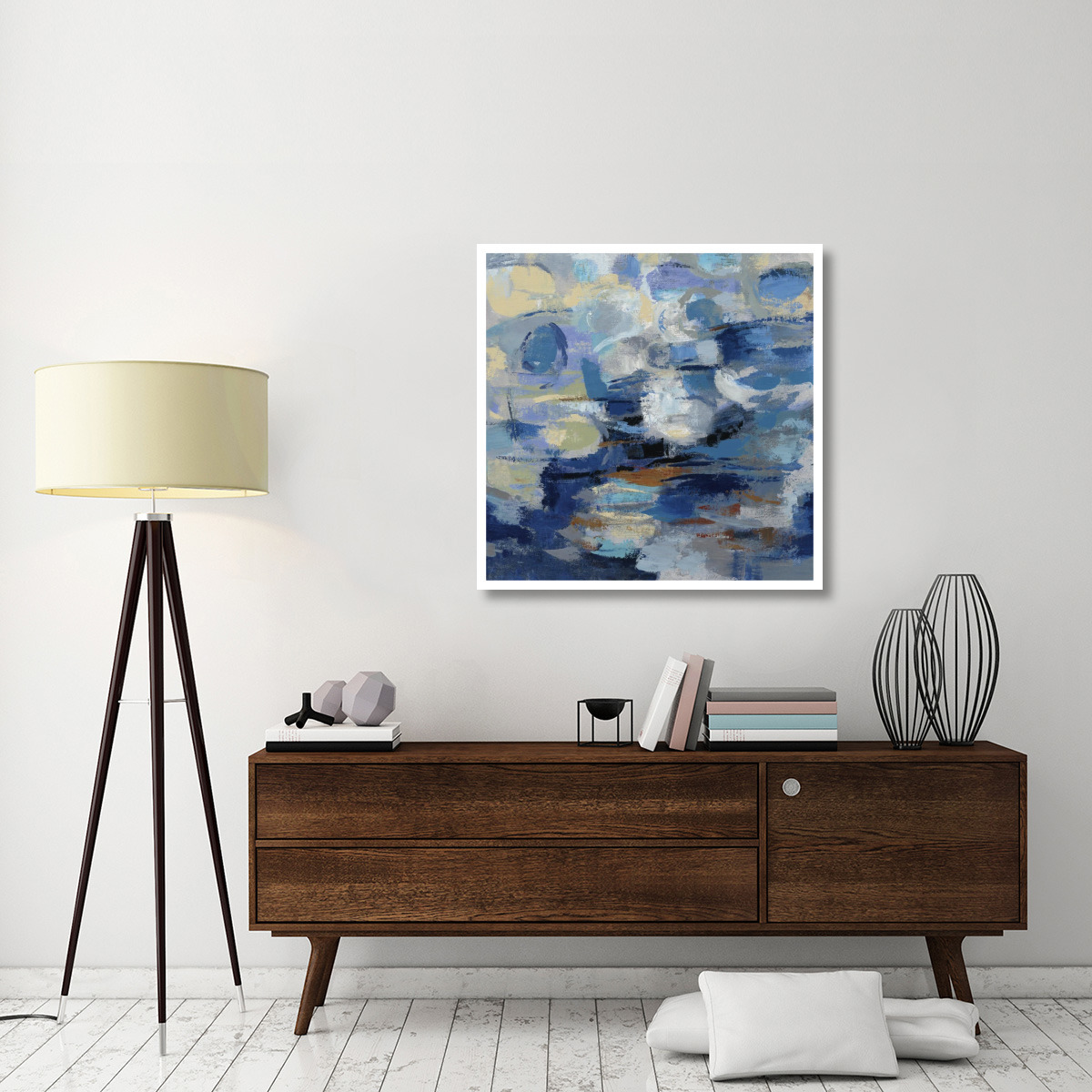 Ultramarine Wave I -Paper Art-38&quotx38"