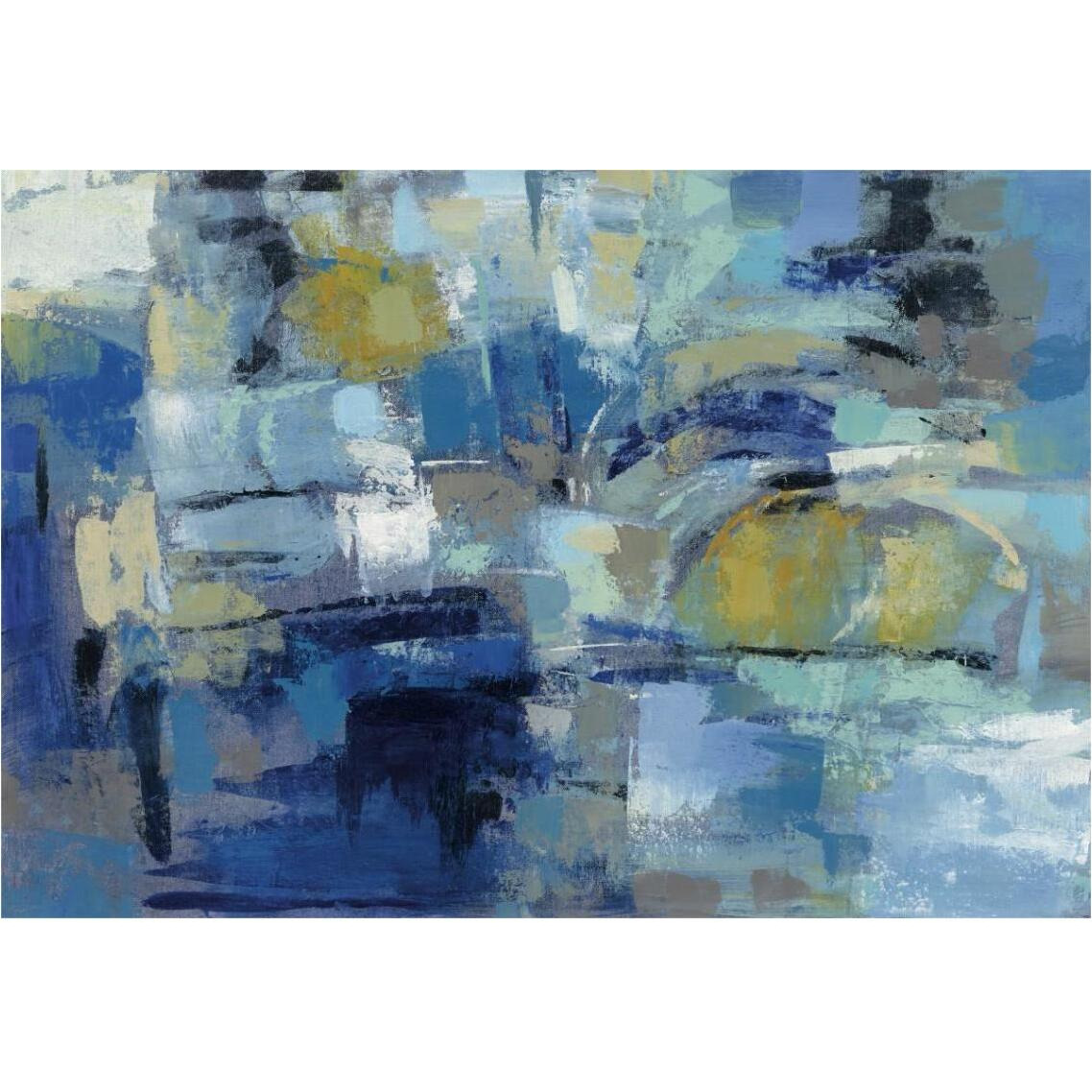 Ultramarine Waves III -Paper Art-38&quotx26"
