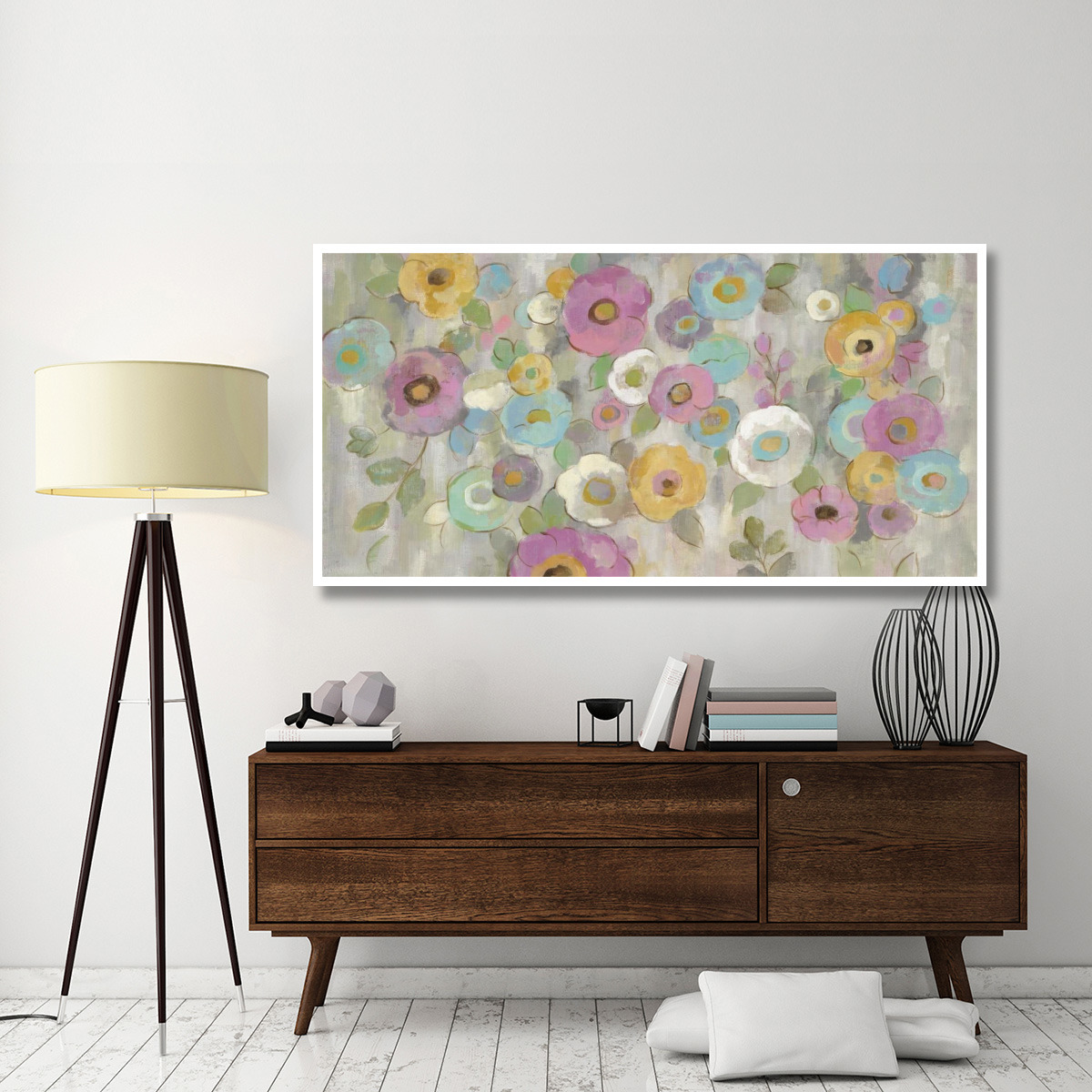 Fog and Flowers I -Paper Art-74&quotx38"