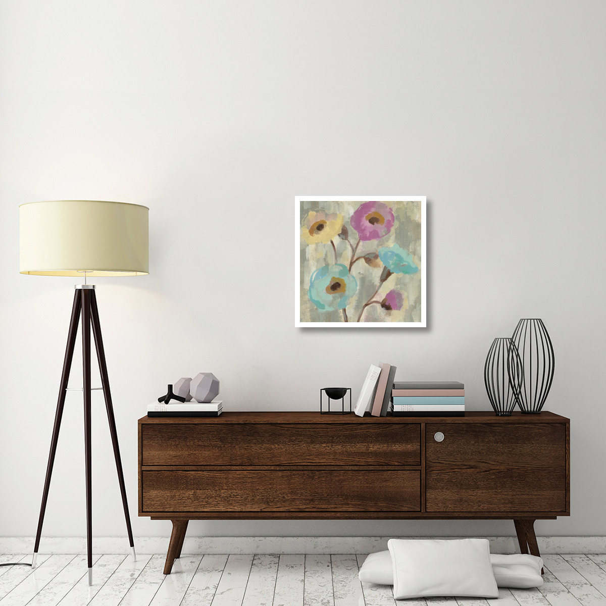 Fog and Flowers II -Paper Art-26&quotx26"