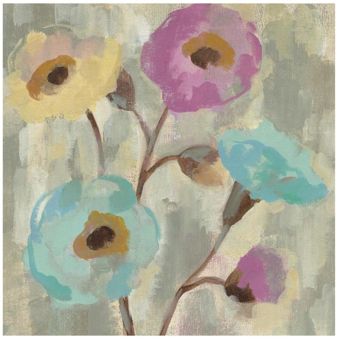 Fog and Flowers II -Paper Art-42&quotx42"