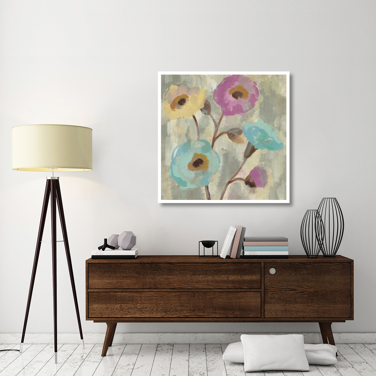 Fog and Flowers II -Paper Art-42&quotx42"