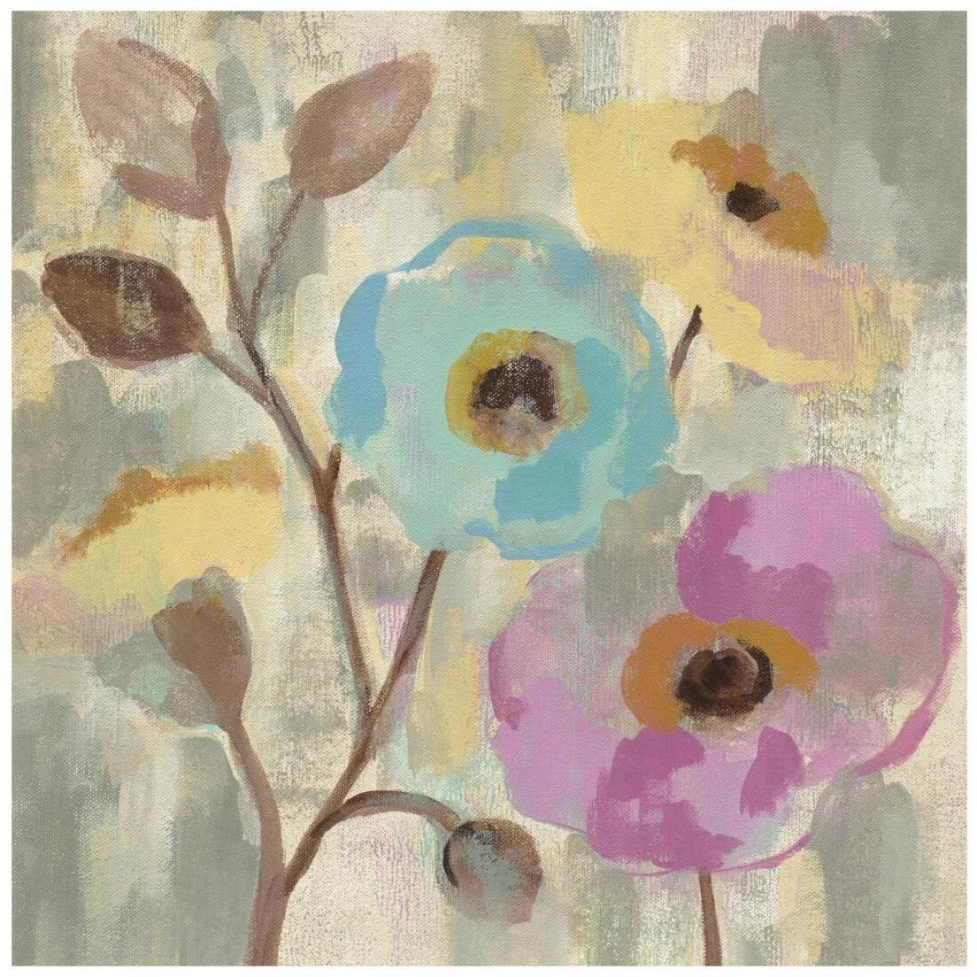 Fog and Flowers III -Paper Art-20&quotx20"