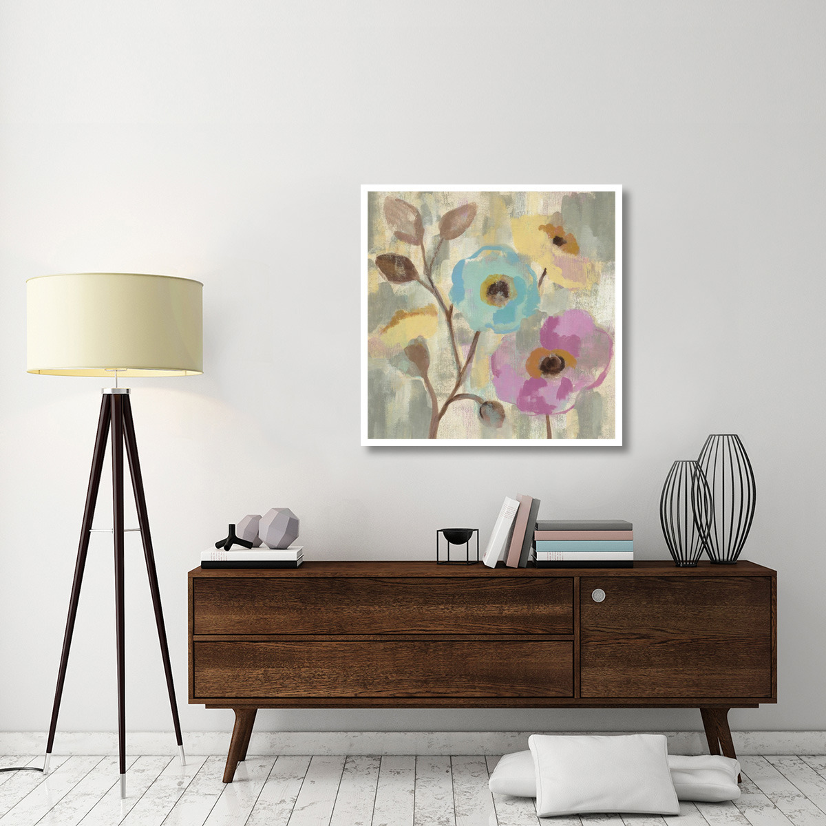 Fog and Flowers III -Paper Art-38&quotx38"