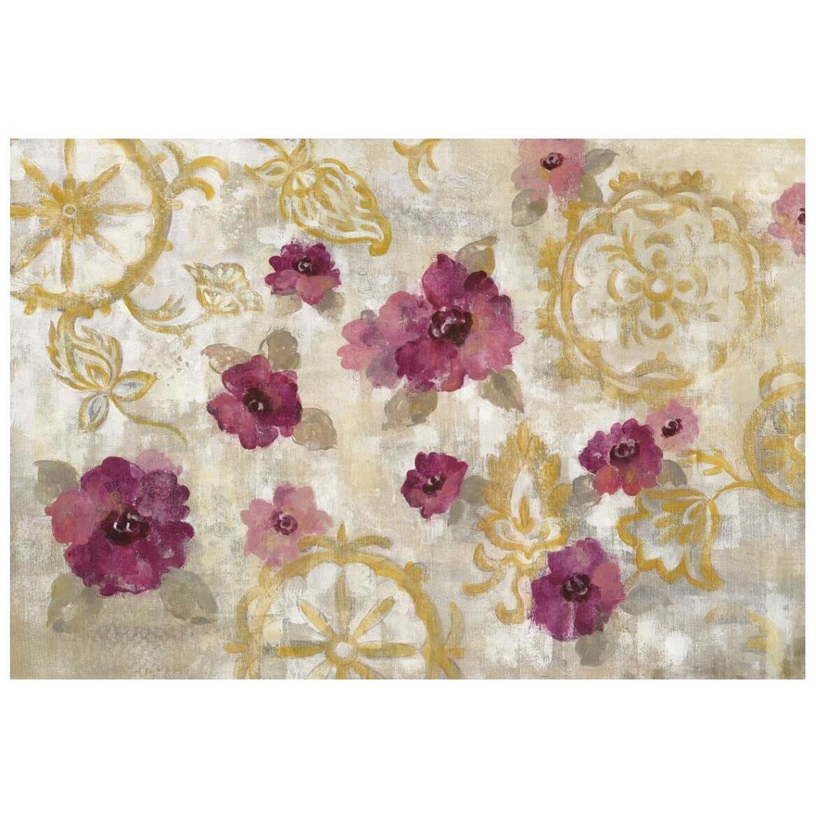 Elegant Fresco Floral -Paper Art-20&quotx14"