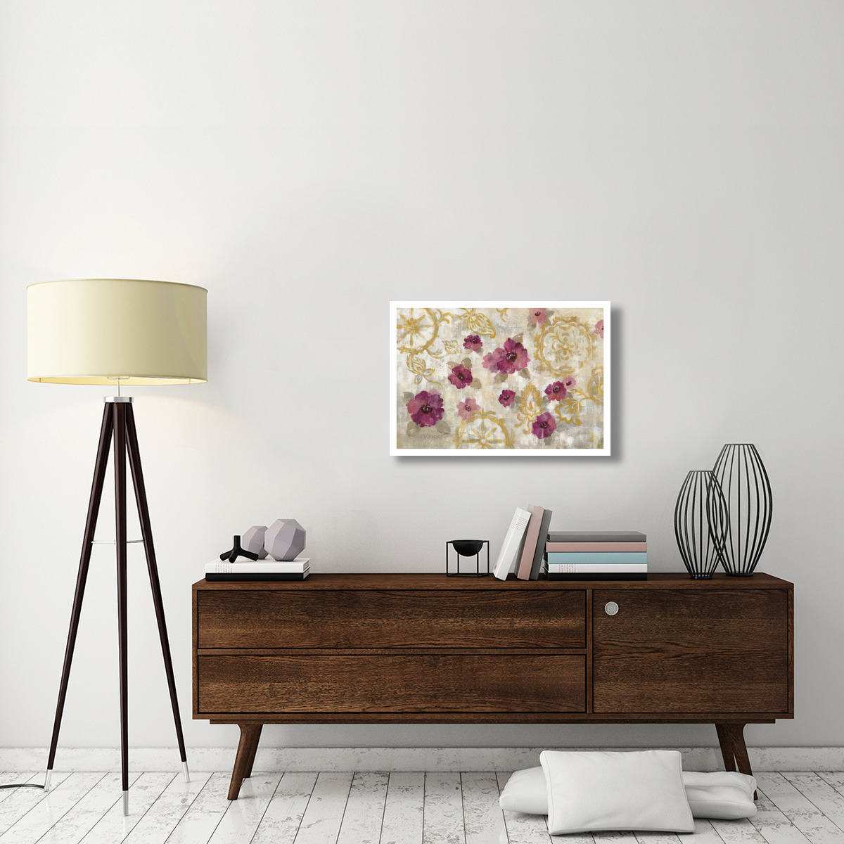 Elegant Fresco Floral -Paper Art-32&quotx22"