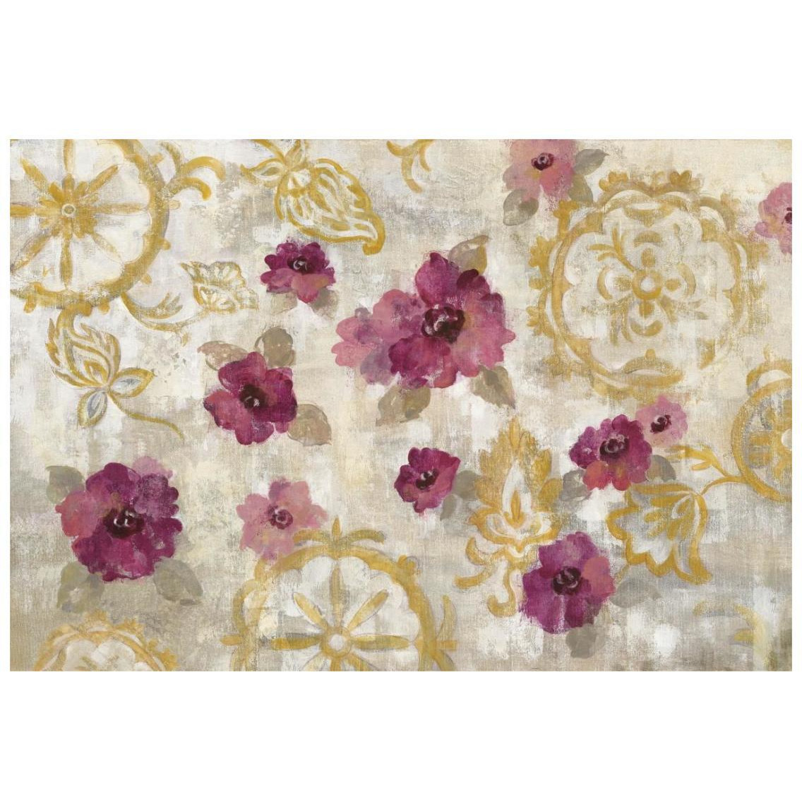 Elegant Fresco Gold Floral -Paper Art-26&quotx18"