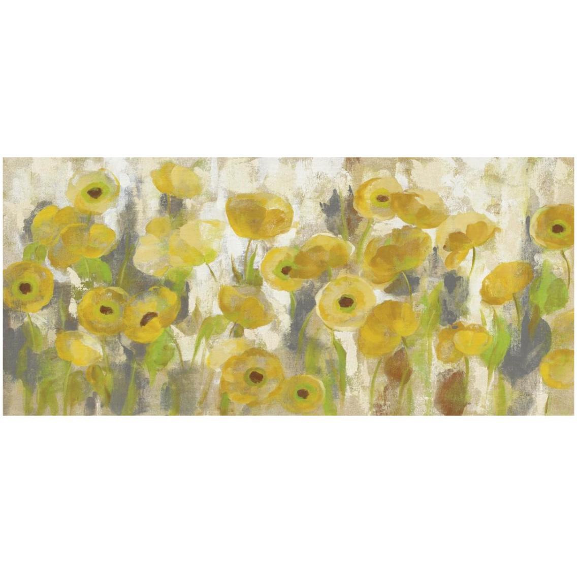 Floating Yellow Flowers I -Paper Art-32&quotx15.5"