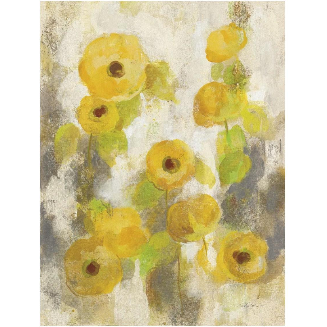 Floating Yellow Flowers II -Paper Art-26&quotx34"