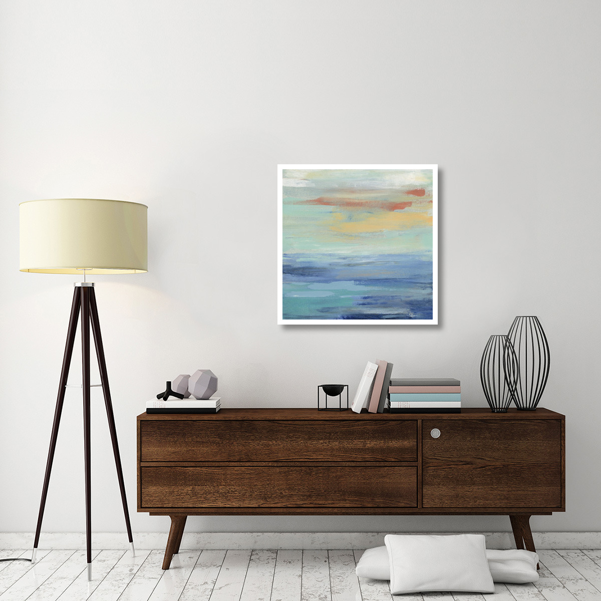 Sunset Beach II -Paper Art-32&quotx32"