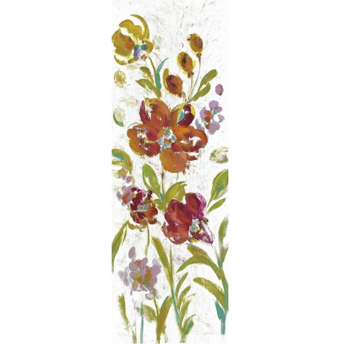 July Garden Trio I on White -Paper Art-14&quotx38"
