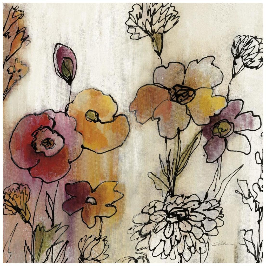 Contemporary Botanical Cream III -Paper Art-20&quotx20"