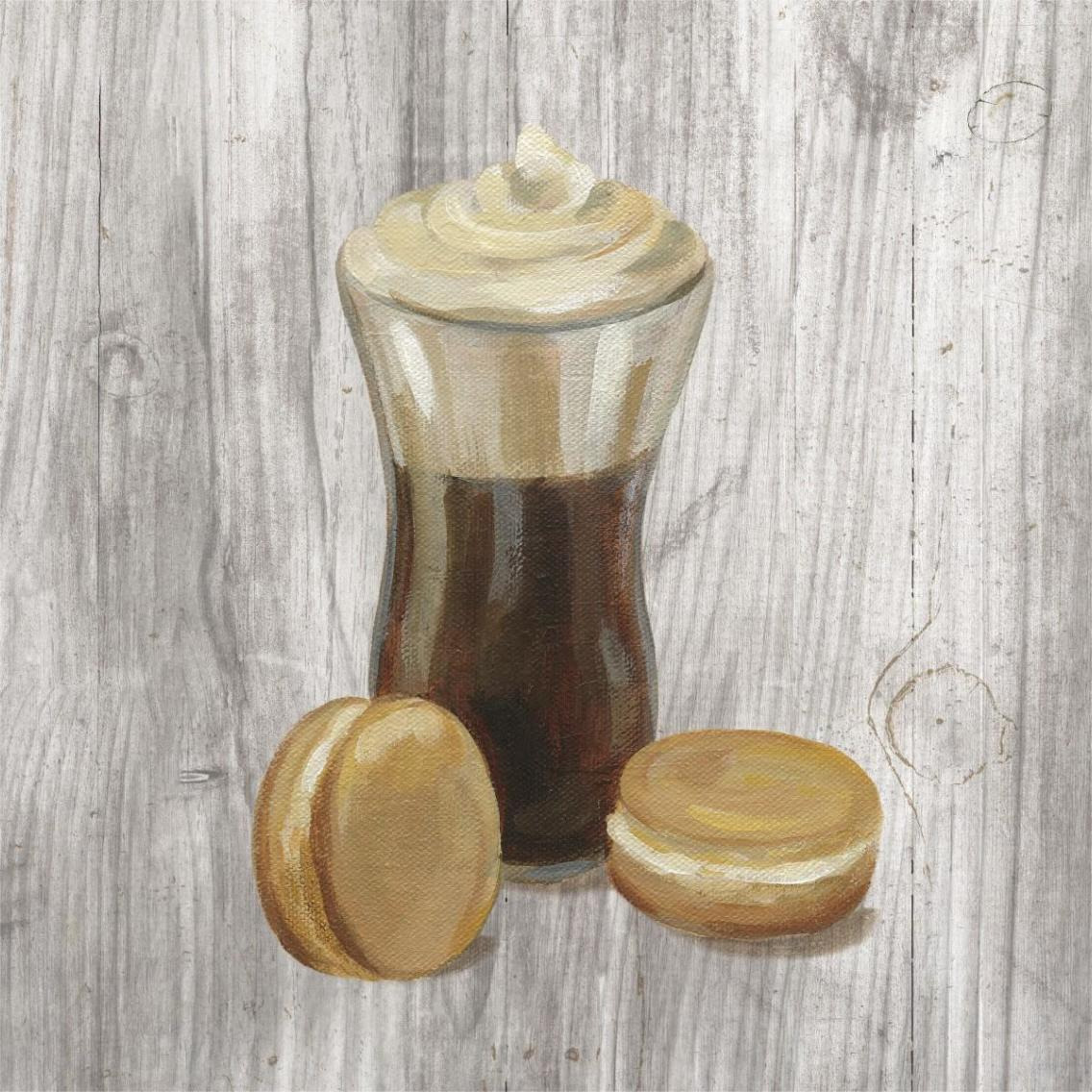 Coffee Time I on Wood -Paper Art-38&quotx38"