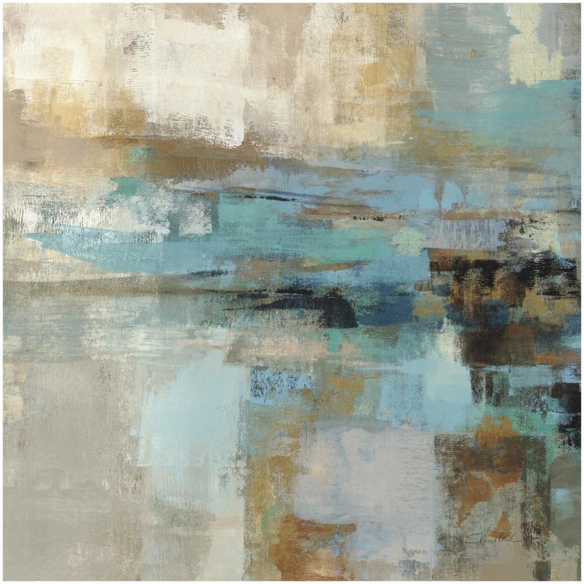 Morning Fjord Square I -Paper Art-32&quotx32"