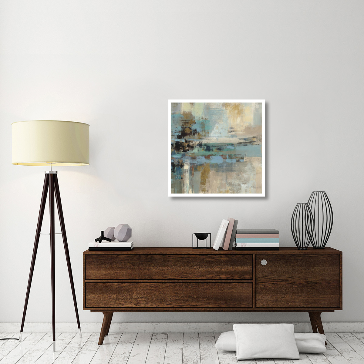 Morning Fjord Square II -Paper Art-32&quotx32"