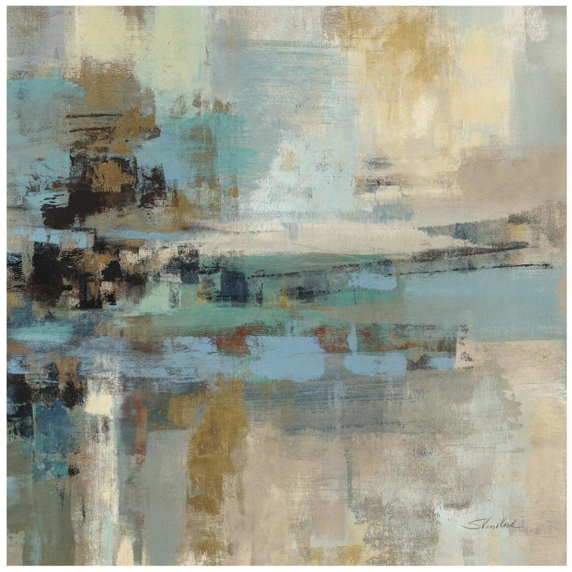 Morning Fjord Square II -Paper Art-42&quotx42"