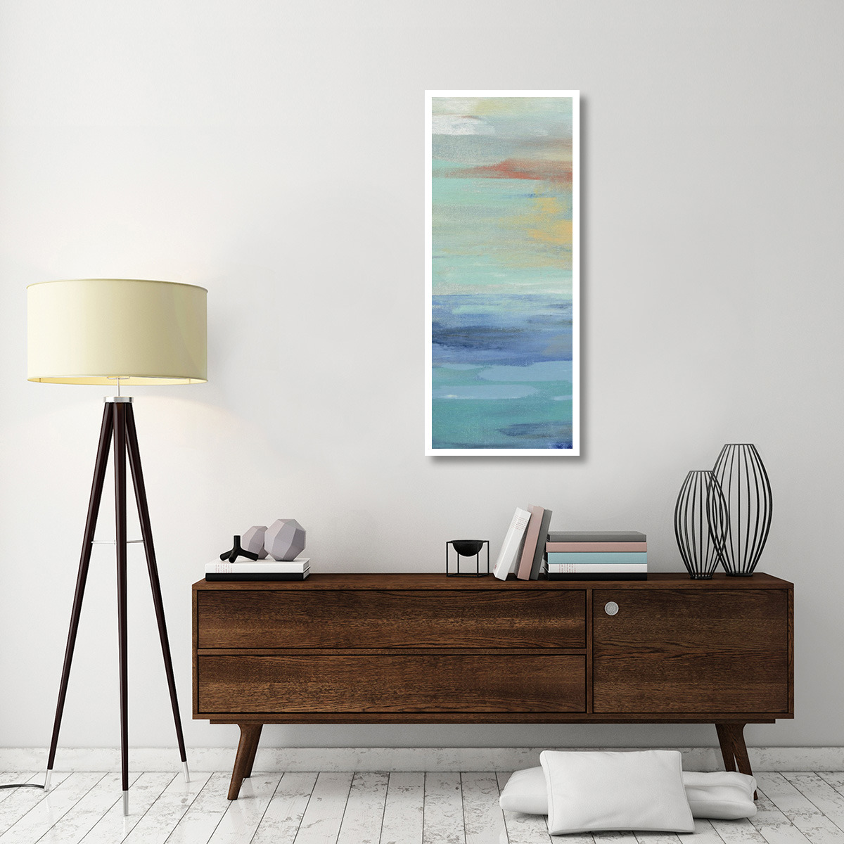 Sunset Beach Panel I -Paper Art-22&quotx52"