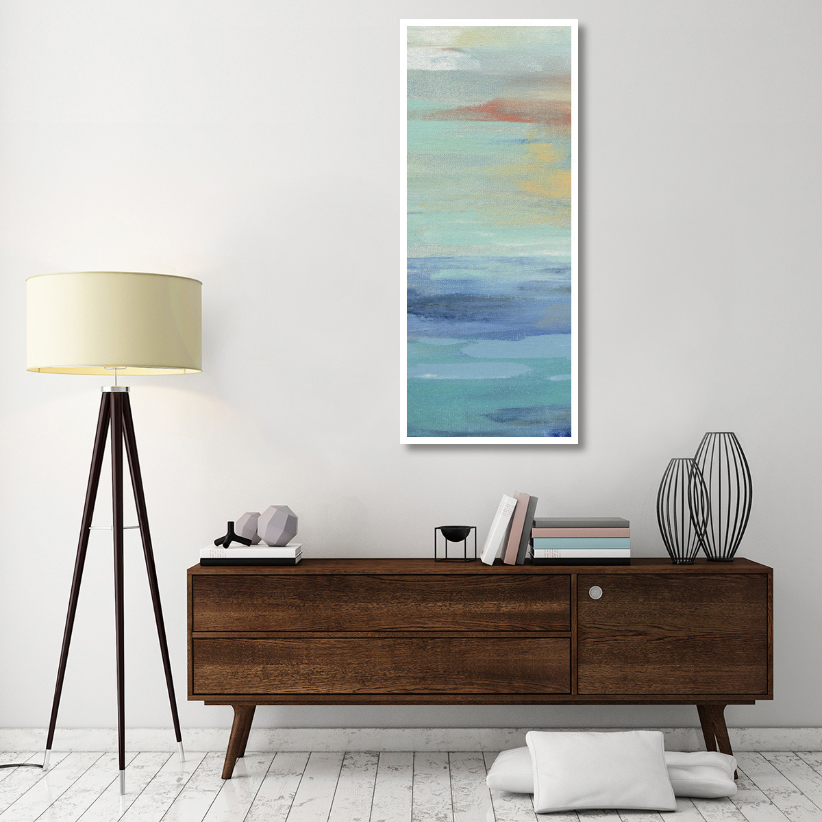 Sunset Beach Panel I -Paper Art-26&quotx62"