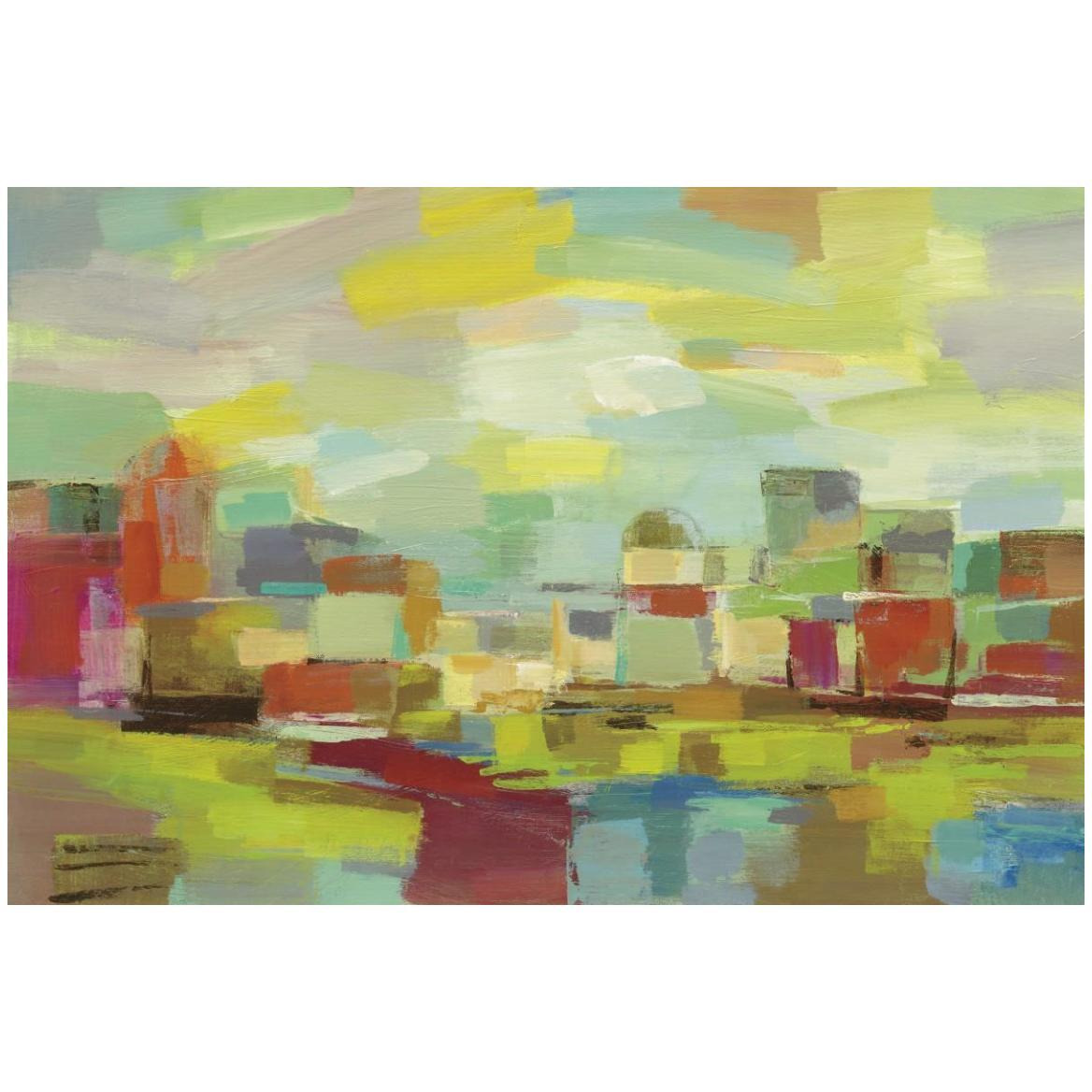 Town by the River -Paper Art-50&quotx34"