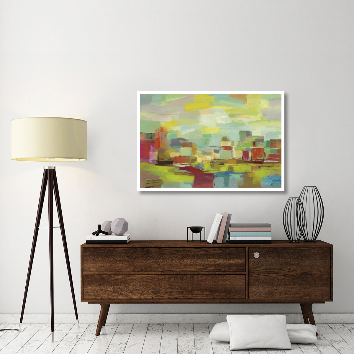 Town by the River -Paper Art-50&quotx34"