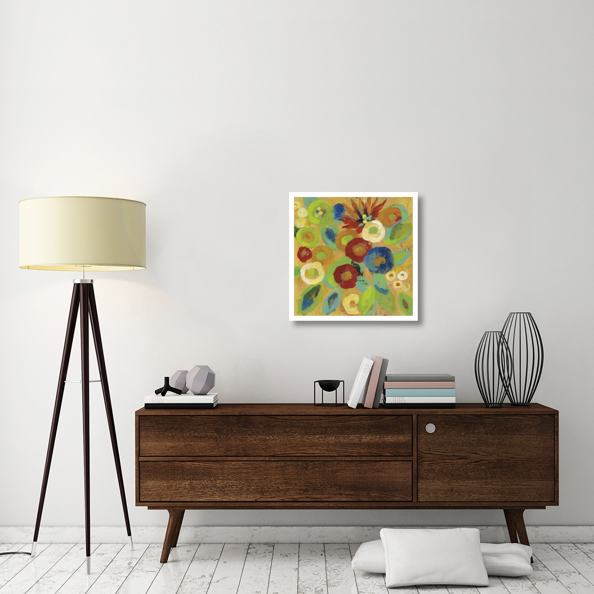 Flower Market II -Paper Art-26&quotx26"
