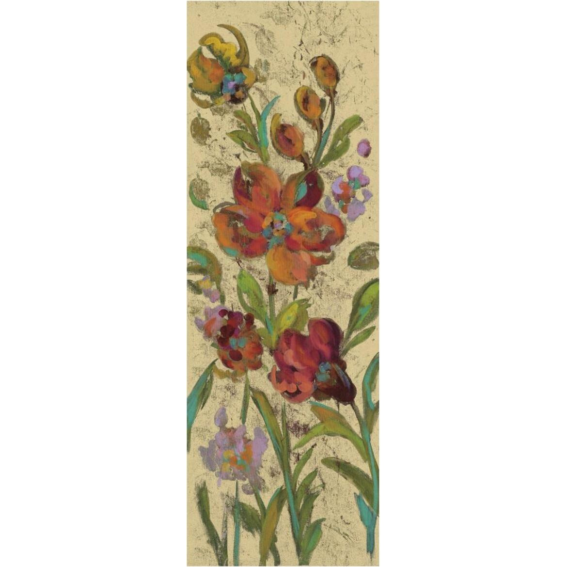 July Garden Trio I on Cream -Paper Art-26&quotx74"