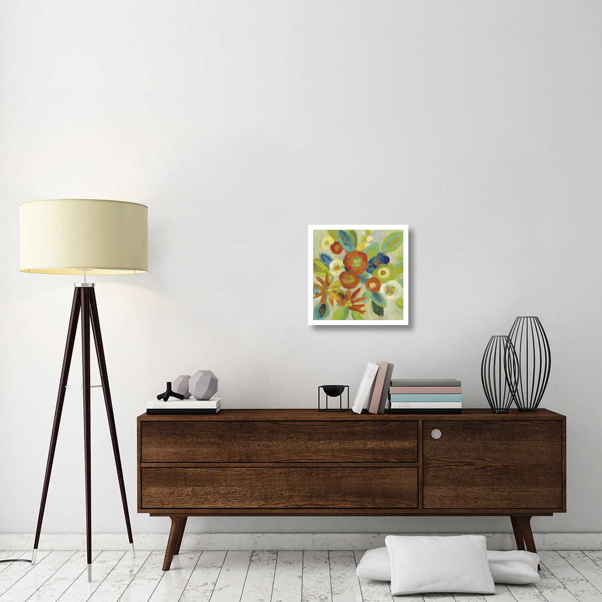Flower Market III Cool -Paper Art-20&quotx20"