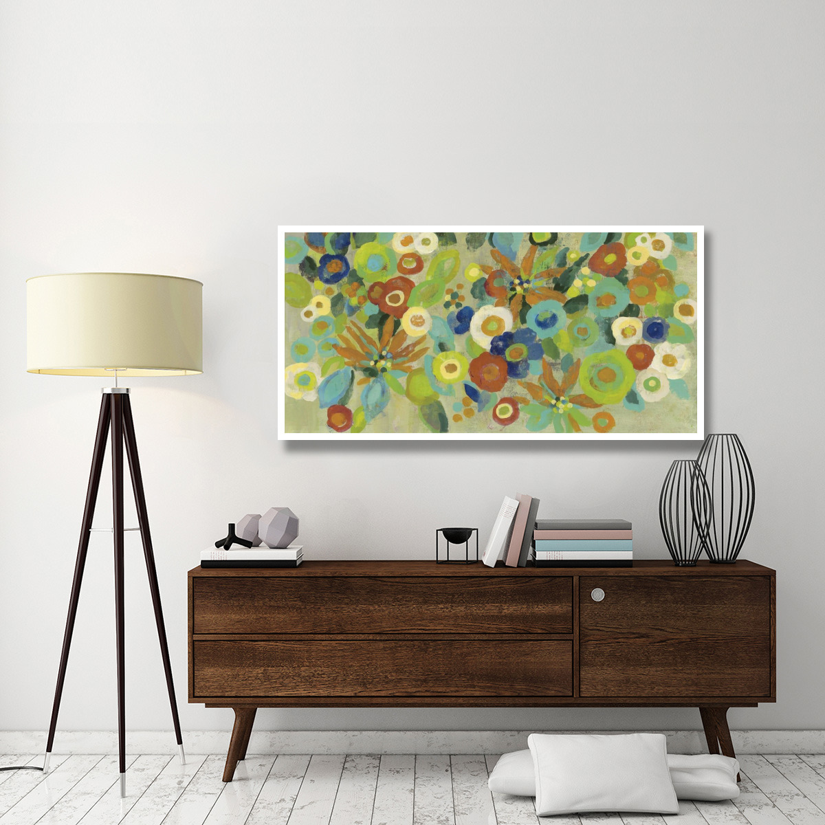 Flower Market I Warm -Paper Art-62&quotx32"