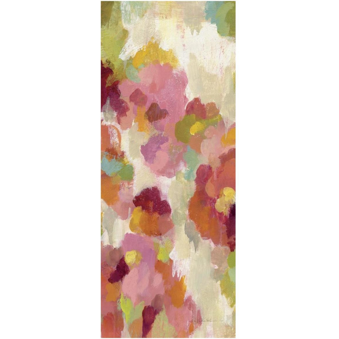 Coral and Emerald Garden I Panel II -Paper Art-26&quotx62"