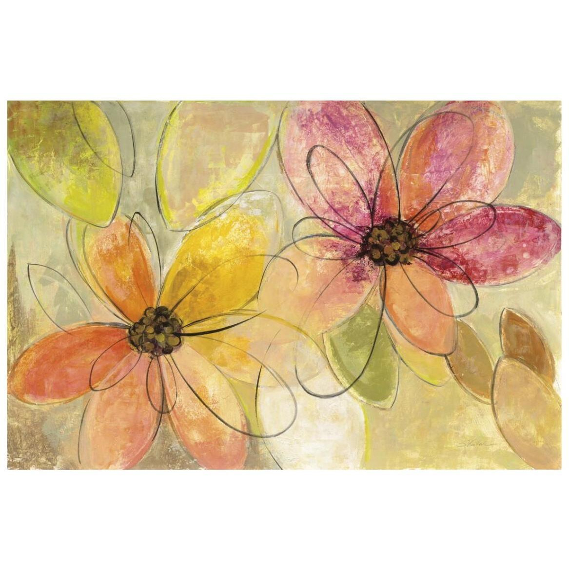 Neon Floral Crop -Paper Art-20&quotx14"